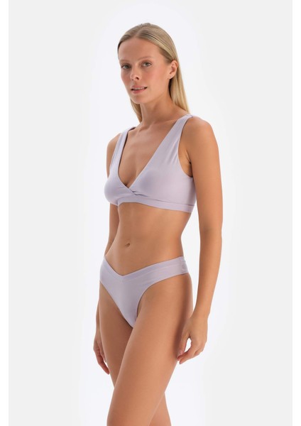 Lila Mıcromodal Thong Külot