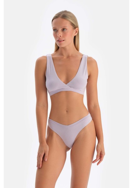 Lila Mıcromodal Thong Külot