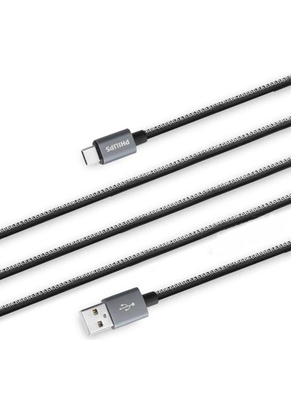 3A 60W Usba To Type-C Deri Kaplama Hızlı Şarj ve Data Kablosu Siyah + Schitec Type-C To Usba 3.0 Dönüştürücü Adaptör fırsatları