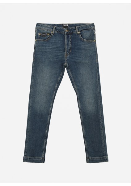 Normal Bel Normal Paça Slim Fit Indigo Erkek Denim Pantolon 75GAB533CDW56904