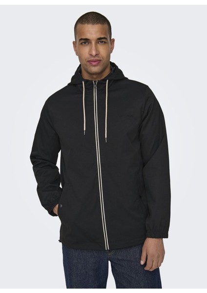 Normal Siyah Erkek Ceket Onsalexander Sprıng Jacket Otw Vd