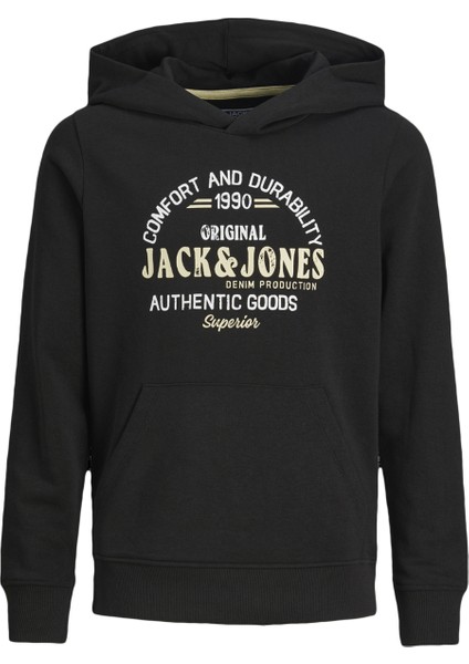 Baskılı Erkek Çocuk Siyah Sweatshırt Jjmınds Sweat Hood Jnr fiyatları
