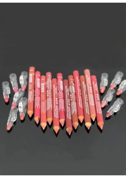 Dudak Kalemi Kalın 12'li Set Kalemtraşlı Matte Color Lipstick Jumbo modelleri