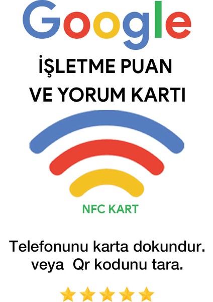 Nfc Google Işletme Yorum Kartı