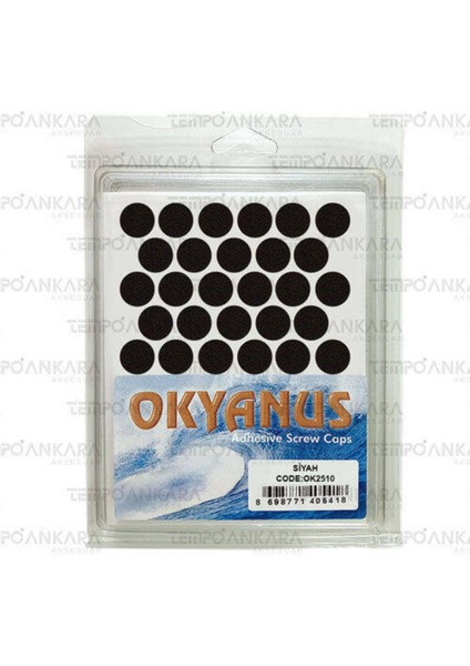 Okyanus Yapışkanlı Tapa Siyah (14MM)