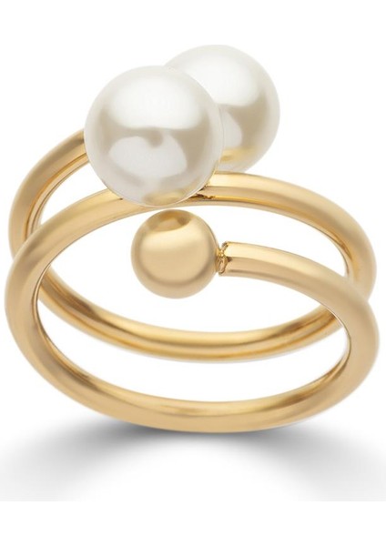 Pearl Gold Çelik Yüzük