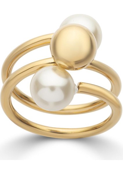 Pearl Gold Çelik Yüzük