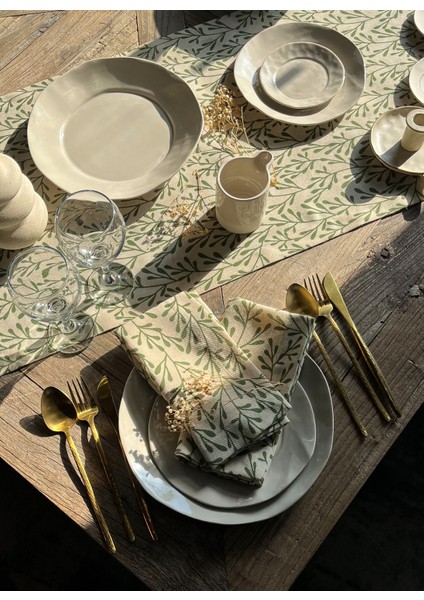 Krem Yaprak Desenli Peçete fiyatları