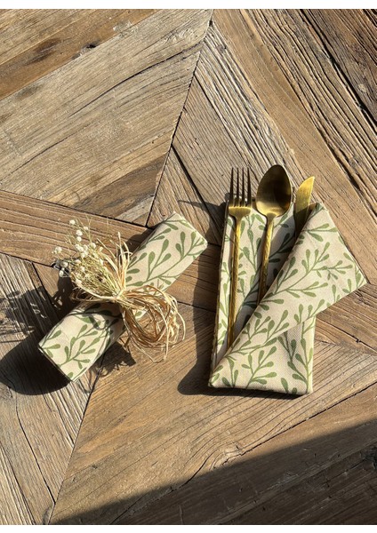 Krem Yaprak Desenli Peçete fırsatları