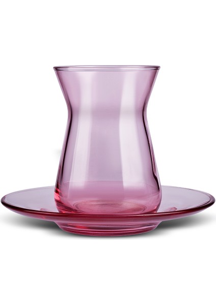 Barbara 6 Kişilik 12 Parça Çay Seti Pembe modelleri