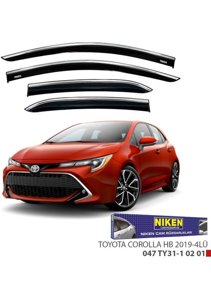 Corolla Hatchback 2019- Kromlu Cam Rüzgarlığı