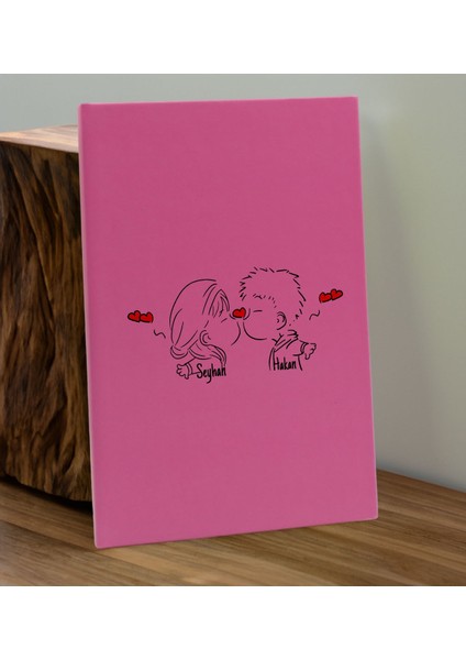 Sevgiliye Özel Isimli Pembe Defter ve Cam Matara Hediye Seti-8, Sevgiliye Hediye, Sevgililer Günü, Yeni iş hediyesi fiyatları