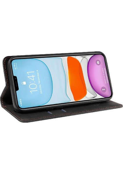 Iphone 11 Için Pro Max Manyetik Koruyucu Folyo Cüzdan Pu Deri Telefon Kılıfı (Yurt Dışından)