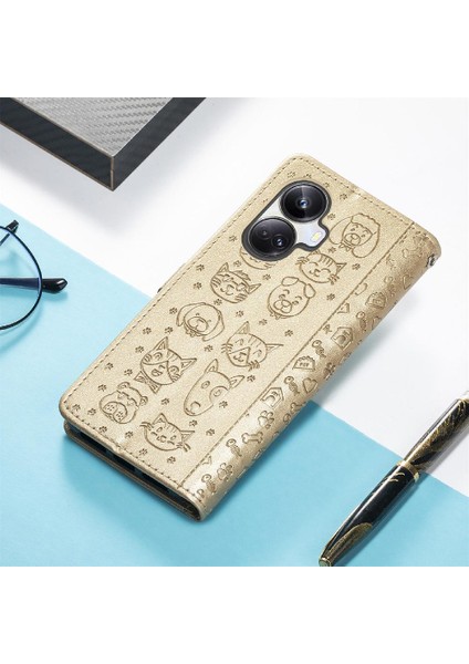 Realme 10 Proplus Karikatür Hayvanlar Için Kısa Kayış Deri Flip Telefon Kılıfı (Yurt Dışından) indirimleri