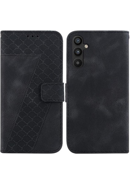 Samsung Galaxy A34 5g Için Cüzdan Kart Yuvası Fonksiyonu Kabartmalı Pu Telefon Kılıfı (Yurt Dışından)