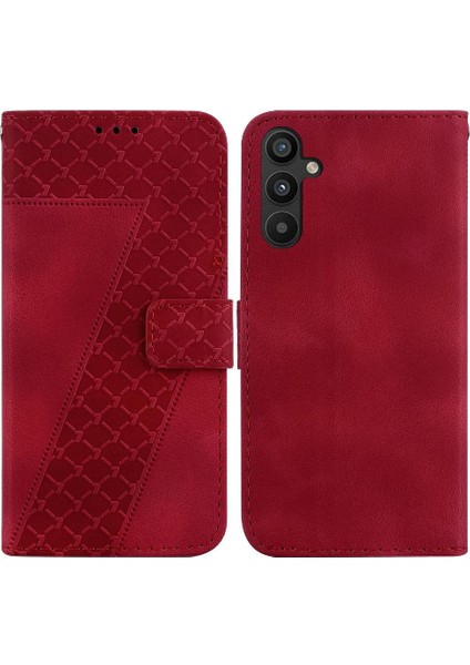 Samsung Galaxy A34 5g Için Cüzdan Kart Yuvası Fonksiyonu Kabartmalı Pu Telefon Kılıfı (Yurt Dışından)