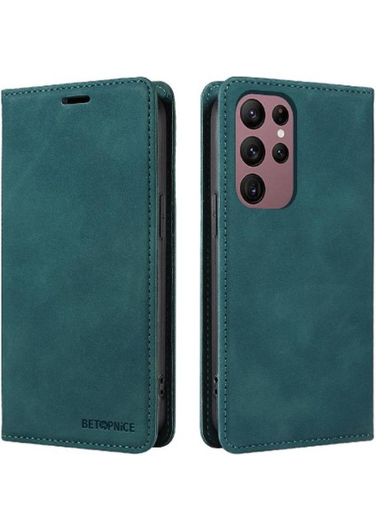 Samsung Galaxy S22 Ultra 5g Pu Deri Folio Cüzdan Koruyucu Telefon Kılıfı (Yurt Dışından)