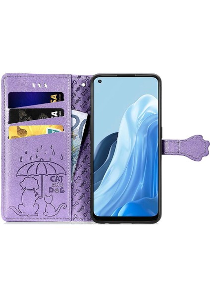 Oppo Case 7 5g Flip Için Karikatür Hayvanlar Darbeye Kısa Kayış Telefon Kılıfı (Yurt Dışından)