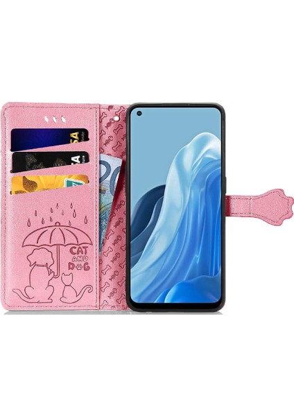 Oppo 7 4g Darbeye Deri Için Karikatür Hayvanlar Flip Telefon Kılıfı (Yurt Dışından)