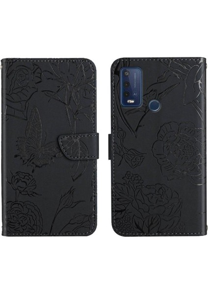 Wiko U30 Çiçekler ve Bilek Kayışı Darbeye Dayanıklı Durumda Kelebekler Için Telefon Kılıfı (Yurt Dışından)