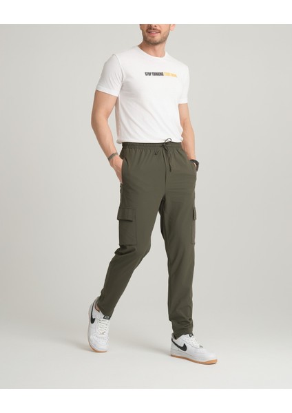 Erkek, Regular Fit, Su Itici (Geçirmez), Paraşüt Kumaş, Kargo Cep, Lastikli Pantolon 24INP276