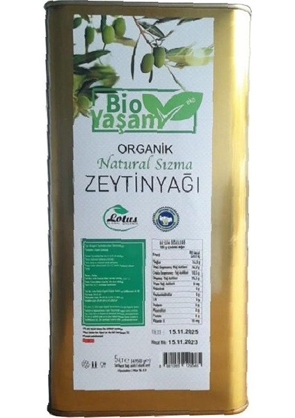 Bio Yaşam  Organik Sızma Zeytinyağı