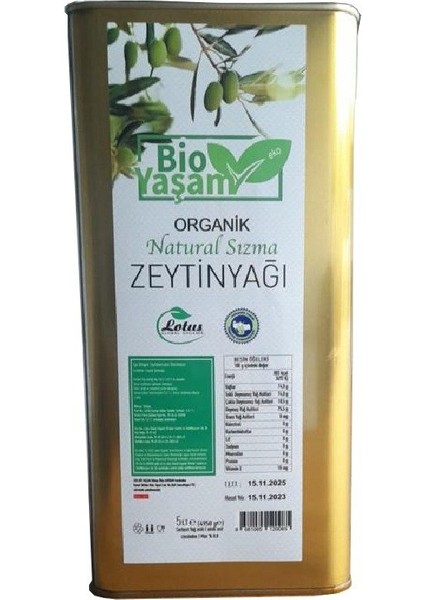 Bio Yaşam  Organik Sızma Zeytinyağı