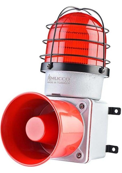 SNT-E12548-D E125 Serisi Endüstriyel Işıklı İkaz Sireni 48V AC/DC