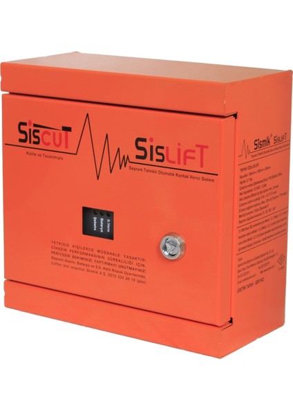 SİSLİFT-4 Elektronik Deprem Sensörü, 4 Çıkışlı