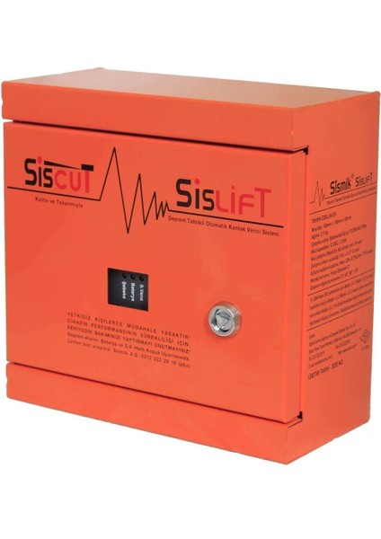 SİSLİFT-2 Elektronik Deprem Sensörü, İki Çıkışlı