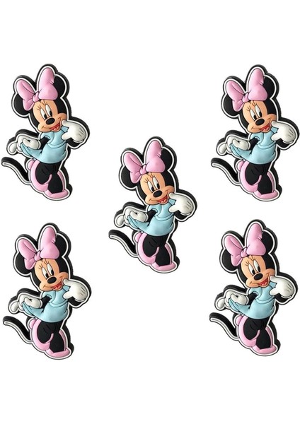 5'li Plastik Minnie Mouse Çocuk Düğme Mobilya Kulp