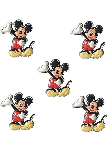 5'li Plastik Mickey Mouse Çocuk Düğme Mobilya Kulp