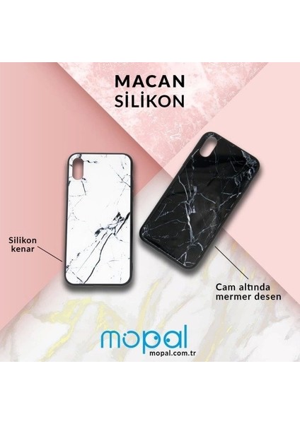 iPhone 11 Pro Max Kılıf Mermer Desenli Silikon Beyaz