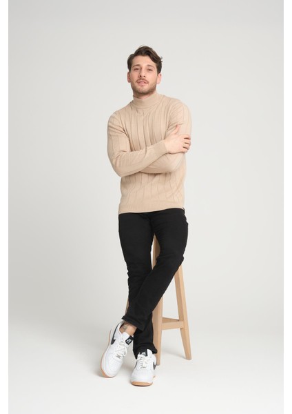 Yarım Balıkçı Regular Fit Triko Kazak (E23-6706)