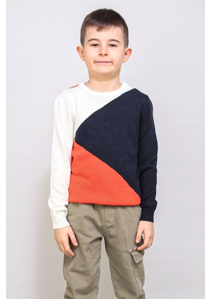 Çocuk Desenli Triko Kazak (C21-18642)