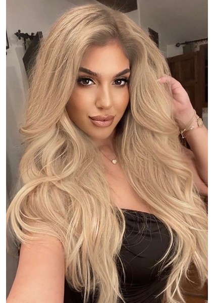 Isıya Dayanıklı Yarımay Çıt Çıt Saç -16# - Bal Köpüğü - Dalgalı - 60 cm - 110 gr