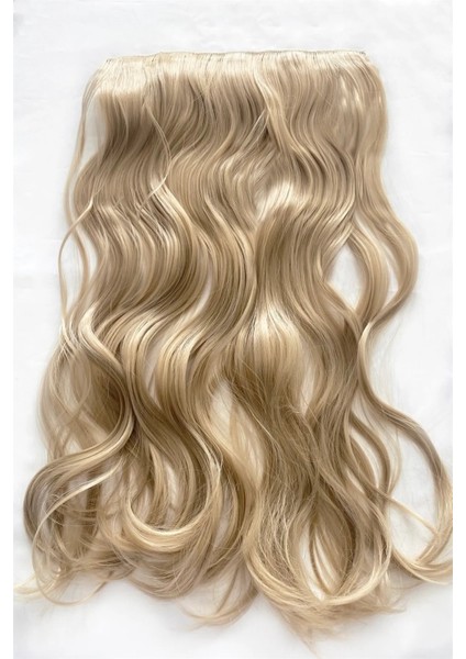 Isıya Dayanıklı Yarımay Çıt Çıt Saç -16# - Bal Köpüğü - Dalgalı - 60 cm - 110 gr
