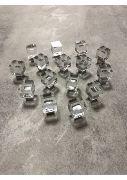 20MM Küp Kristal Krom Düğme Mobilya Kulp fiyatları