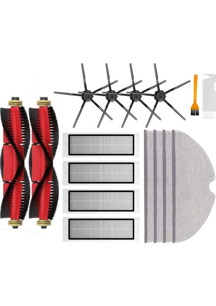 S5 S5 Max S6 S6 Maxv S6 Saf E4 E5 Robot Vakum Yedek Parça Ana Yan Fırça Hepa Filtre Paspas (Yurt Dışından)