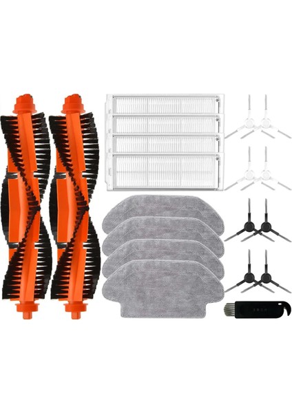 Mi Robot Vakum Paspas 2s / Paspas P / Paspas Pro / XMSTJQR2S / STYTJ02YM Parçaları Ana Yan Fırça Hepa Filtre Paspas Bezi (Yurt Dışından)