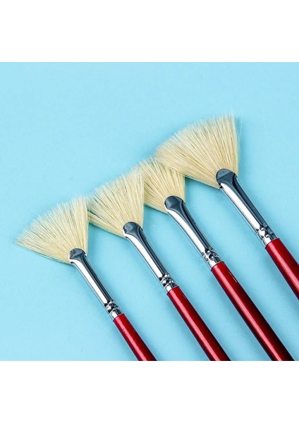 No.7 Tarzı Fan Shap Guaj Boyama Kalem Çocuklar Öğrenci Suluboya Fırça Kıllar Saç Boya Fırçası Set Çizim Sanat Malzemeleri (Yurt Dışından)