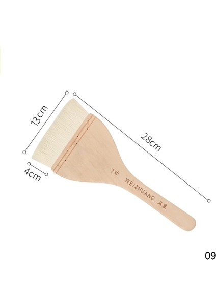 09 28X13CM Stili Ahşap Saplı Keçi Saç Boya Fırçaları Duvar Için Yüksek Farklı Boyut Suluboya Akrilik Yağlıboya Okul Sanat Malzemeleri (Yurt Dışından)
