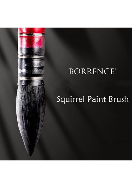 8 Numara Stili Borrence Sincap Saç Suluboya Boya Fırçası Profesyonel Sivri Yıkama Paspas Boyama Fırçaları Boyama Sanat Malzemeleri Için Set (Yurt Dışından)