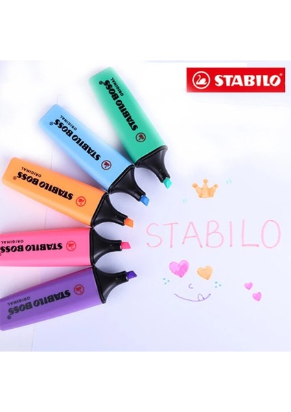 Turuncu Tarzı 1 Adet Almanya Stabilo Fosforlu Kalem Boss Boss Renk Işaretleyici Vuruşları Odak Notları Kalem (Yurt Dışından) indirimleri