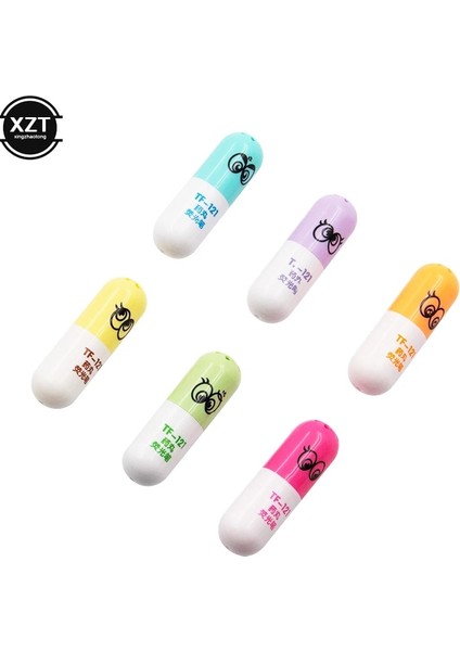 Et Kapsüller Fosforlu Vitamin Hap Şekilli Mini Vurgu Işaretleyici Renkli Kalemler Kırtasiye Ofis Okul Malzemeleri Çocuk Hediye (Yurt Dışından)