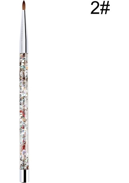 No.2 Tarzı Nail Art Fırça Akrilik Uv Jel Glitter Çizim Boyama Fırçaları Kristal Saplı Naylon Saç Oyma Çiçek Kalemleri Nail Art Kaynağı (Yurt Dışından)