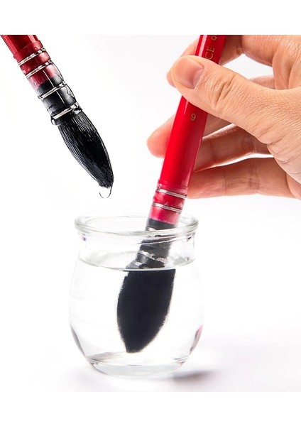 Kırmızı 1 Tarzı El Yapımı Suluboya Boya Fırçası Sincap Naylon Saç Sivri Boyama Fırça Seti Suluboya Fırçası Boyama Seti Sanat Malzemeleri (Yurt Dışından) modelleri