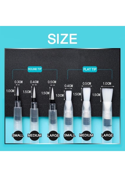 Suluboya Boyalar Için Dainayw Su Fırçası Pe, Suda Çözünür Kalemler, Fırça Kalemi, Doldurulabilir Fırça Kalemleri, Çizim, Sanat Fırçası (Yurt Dışından) modelleri