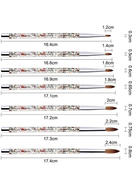 No.14 Tarzı Nail Art Fırça Akrilik Uv Jel Glitter Çizim Boyama Fırçaları Kristal Saplı Naylon Saç Oyma Çiçek Kalemleri Nail Art Kaynağı (Yurt Dışından) fırsatları