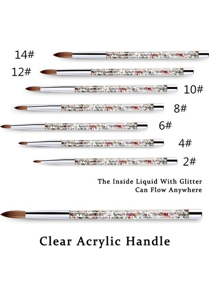 No.14 Tarzı Nail Art Fırça Akrilik Uv Jel Glitter Çizim Boyama Fırçaları Kristal Saplı Naylon Saç Oyma Çiçek Kalemleri Nail Art Kaynağı (Yurt Dışından) indirimleri